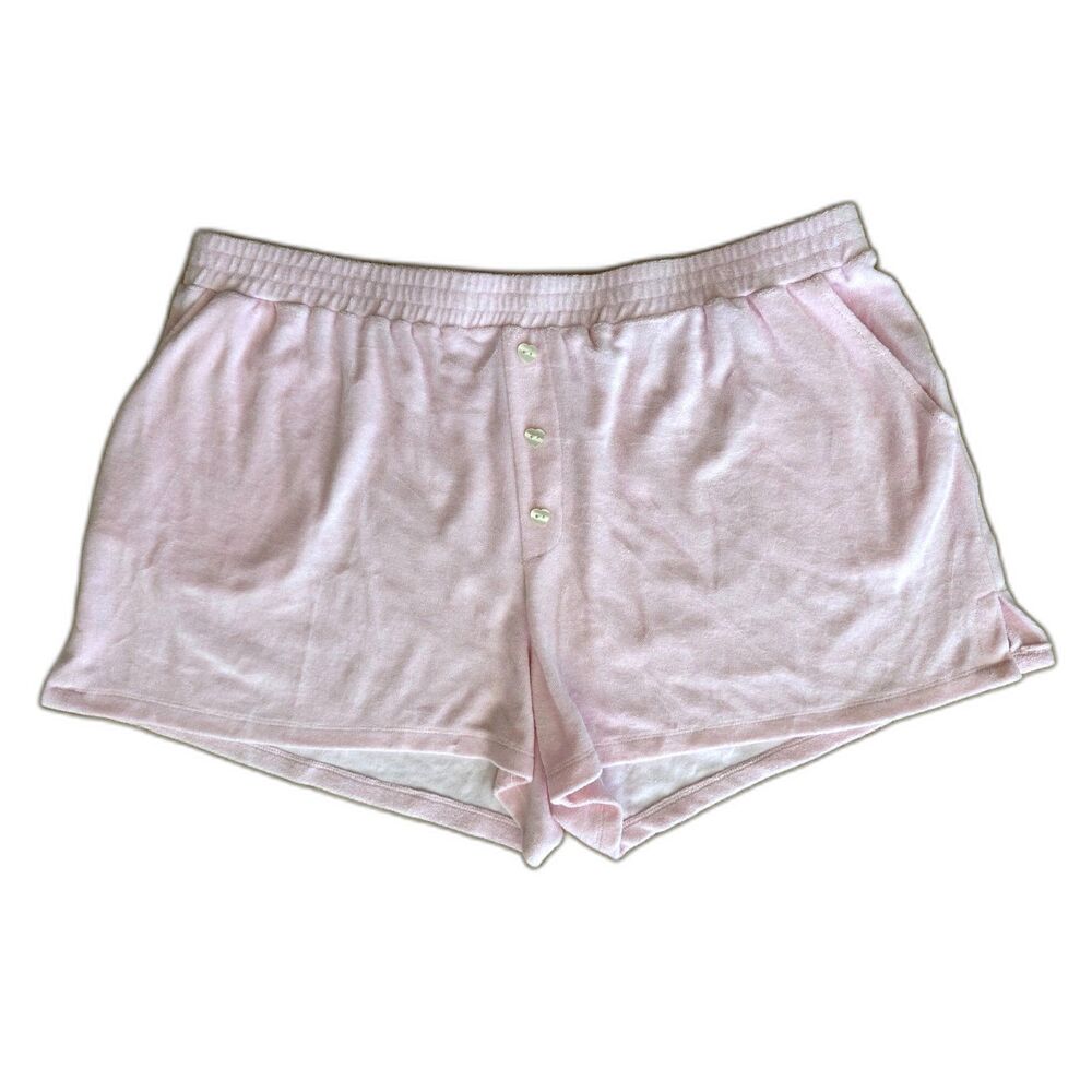 Stoney Clover Lane x Target Pink Terry Cloth Shorts Plus Size 1X Pastel Beach